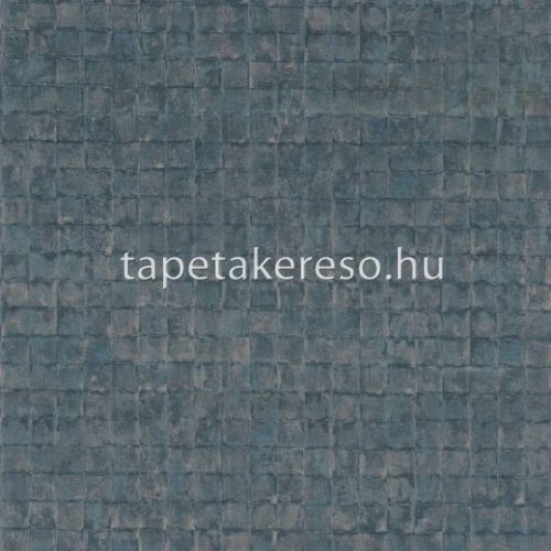 Casanance TEXTURE CÉRAME vlies, vinyl anyagú kék, barna színű kockás, struktúrált natural tapéta
