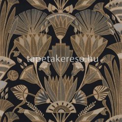   Casanance BORD DU NIL vlies anyagú fekete, arany, beige színű art deco modern tapéta
