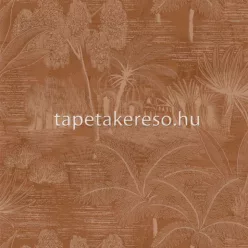   Casanance BORD DU NIL vlies anyagú terrakotta színű épület, fás modern tapéta
