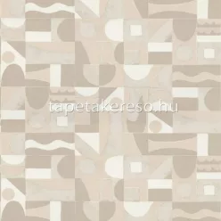   Casanance BORD DU NIL vlies anyagú szürke, fehér, beige színű geometriai modern tapéta