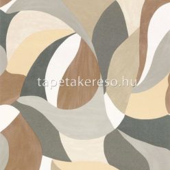   Casanance TERRA ROSSA vlies, vinyl anyagú fehér, szürke, barna színű absztrakt, textilhatású modern tapéta