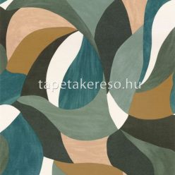   Casanance TERRA ROSSA vlies, vinyl anyagú fehér, szürke, zöld, barna színű absztrakt, textilhatású modern tapéta