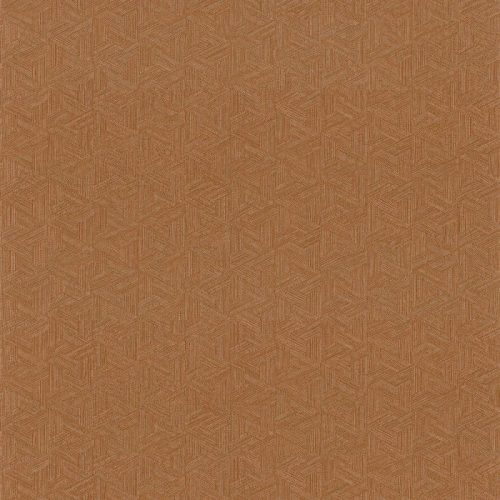 Casamance Nature Précieuse vlies, vinyl anyagú rozsdabarna színű struktúrált, geometriai modern, natural tapéta
