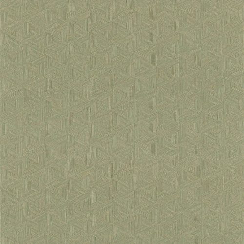 Casamance Nature Précieuse vlies, vinyl anyagú zöld színű struktúrált, geometriai modern, natural tapéta