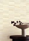 Casamance Nature Précieuse vlies, vinyl anyagú krém, szürke színű csíkos, vonalas, struktúrált modern, natural tapéta