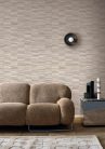 Casamance Nature Précieuse vlies, vinyl anyagú szürke, beige színű csíkos, vonalas, struktúrált modern, natural tapéta