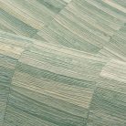 Casamance Nature Précieuse vlies, vinyl anyagú zöld, sárga színű csíkos, vonalas, struktúrált modern, natural tapéta