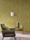 Casamance Nature Précieuse vlies, vinyl anyagú zöld színű csíkos, vonalas, struktúrált modern, natural tapéta