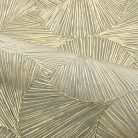 Casamance Nature Précieuse vlies, vinyl anyagú zöld, arany színű geometriai, vonalas modern, natural tapéta