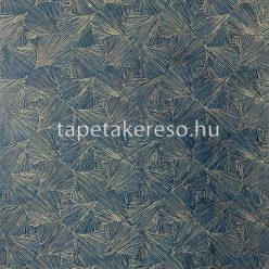   Casamance Nature Précieuse vlies, vinyl anyagú kék, arany színű geometriai, vonalas modern, natural tapéta