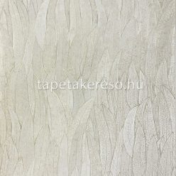   Casamance Nature Précieuse vlies, vinyl anyagú krém, arany színű leveles modern, natural tapéta
