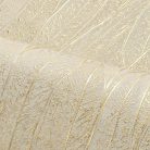 Casamance Nature Précieuse vlies, vinyl anyagú krém, arany színű leveles modern, natural tapéta