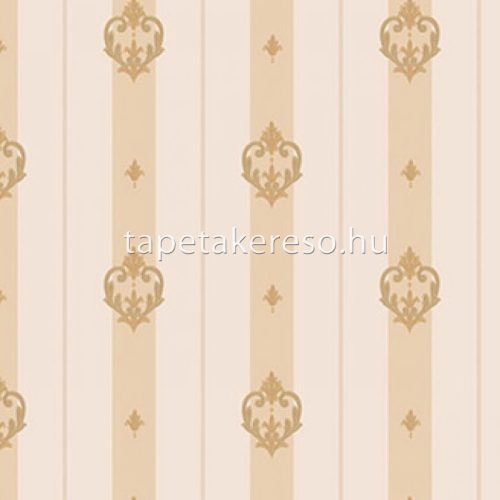Adawall Seven vlies, vinyl anyagú beige, barna színű csíkos, barokk klasszikus tapéta