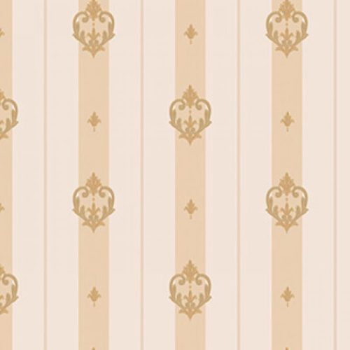 Adawall Seven vlies, vinyl anyagú beige, barna színű csíkos, barokk klasszikus tapéta