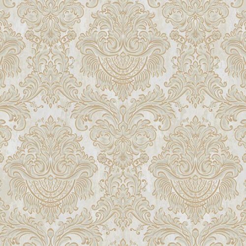 Adawall Seven vlies, vinyl anyagú beige, arany, csillámos színű barokk klasszikus tapéta