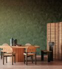 Arte Lanai vlies, vinyl anyagú zöld színű struktúrált, geometriai modern, natural tapéta