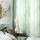 Novamur Leyla vinyl, vlies anyagú zöld, fehér színű hullámos Modern tapéta