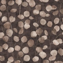   Novamur Leyla vinyl, vlies anyagú barna színű textilhatású, leveles Modern tapéta