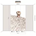 Novamur Leyla vinyl, vlies anyagú barna, beige, fehér színű ember, textilhatású, festmény Modern panel