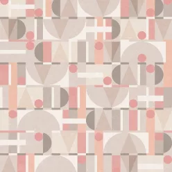   Novamur Leyla vlies anyagú beige, barna, piros színű geometriai Modern tapéta