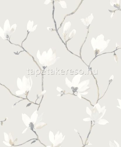 Casadeco Gardens vlies anyagú szürke, fehér színű virágos modern tapéta