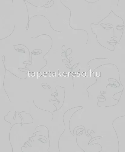 Novamur Kylie vinyl, vlies anyagú szürke színű arc, rajz modern tapéta