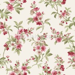  Parato Blooming Garden 10 vlies, vinyl anyagú beige, zöld, bordó színű virágos romantikus tapéta