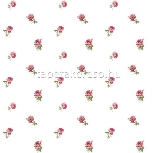 Parato Blooming Garden 10 vlies, vinyl anyagú fehér, bordó, zöld színű virágos romantikus tapéta