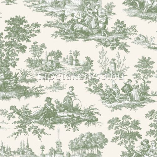 Parato Blooming Garden 10 vlies, vinyl anyagú beige, zöld színű életkép romantikus tapéta
