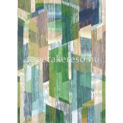   Casadeco Beauty Full Image vlies anyagú zöld, barack, fehér, kék, lila színű geometriai modern poszter