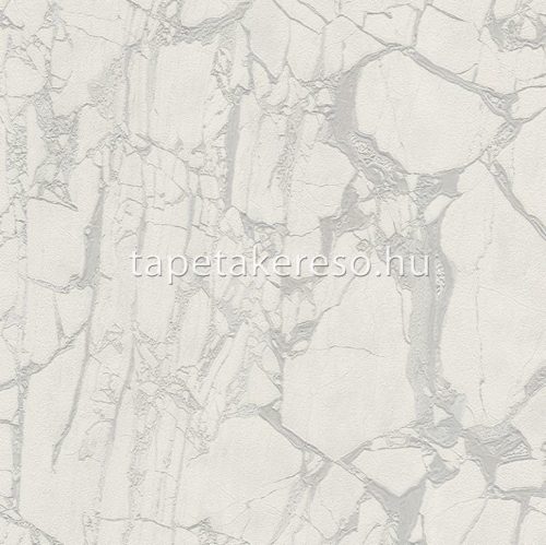 Emiliana Parati Carrara 3 vlies, vinyl anyagú fehér, szürke, csillámos színű márványos modern tapéta