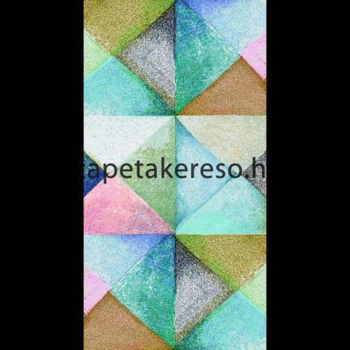 Casadeco Beauty Full Image vlies anyagú zöld, kék, rózsaszín, barna, szürke színű geometriai modern poszter