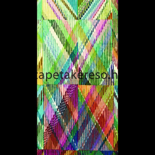 Casadeco Beauty Full Image vlies anyagú zöld, narancssárga, kék, sárga, lila, szürke, fekete színű geometriai modern poszter