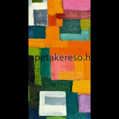 Casadeco Beauty Full Image vlies anyagú zöld, narancssárga, kék, sárga, lila, szürke, fekete színű geometriai modern poszter
