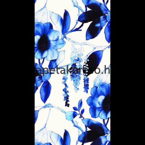 Casadeco Beauty Full Image vlies anyagú fehér, kék színű virágos modern poszter