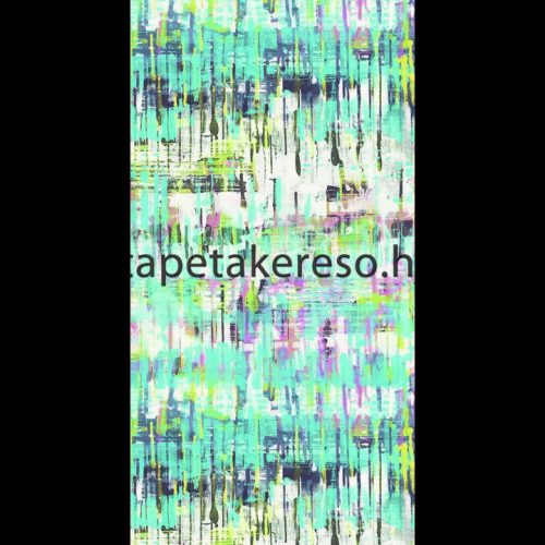 Casadeco Beauty Full Image vlies anyagú türkiz, fehér, zöld, pink színű absztrakt modern poszter