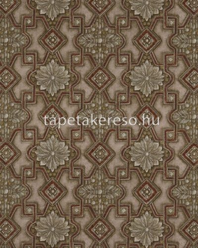 Emiliana Parati VALENTIN YUDASHKIN VOL. 5 vlies, vinyl anyagú barna, bordó, szürke, csillámos színű keleties, geometriai klasszikus tapéta