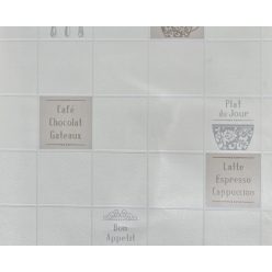   Rasch, papír, habos, csempe, feliratos, modern,  szürke,beige, fehér színű, világos 