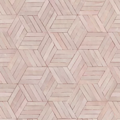 Novamur Leyla vinyl, vlies anyagú mályva színű geometriai, kockás, 3d Modern tapéta
