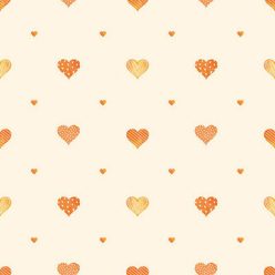   Adawall AdaKids vlies, vinyl anyagú beige, narancssárga, csillámos színű szivecskés gyerek, ifjúsági tapéta