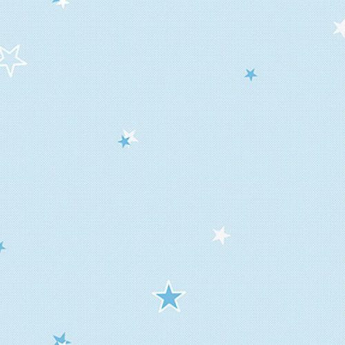 Adawall AdaKids vlies, vinyl anyagú kék, fehér színű csillagos, foszforeszkáló gyerek, ifjúsági tapéta