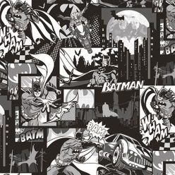   Adawall AdaKids vlies, vinyl anyagú fekete, fehér színű batman, képregény gyerek, ifjúsági tapéta