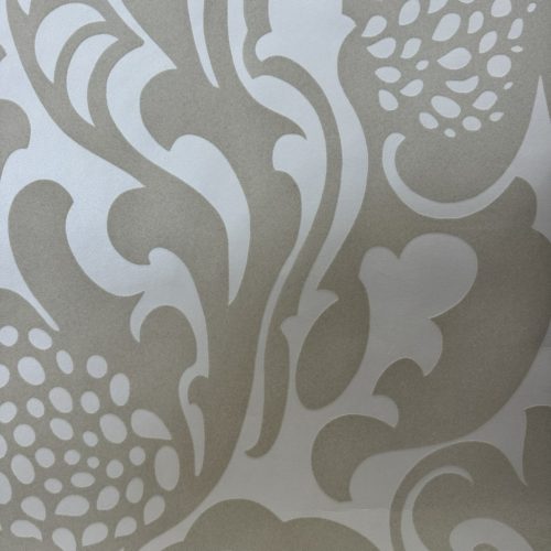 Casamance, flock, vlies, barokk, klasszikus,  fehér, beige színű, világos 