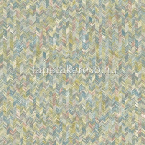 Holden Amazonia vlies anyagú türkiz, sárga, rózsaszín színű 3d, geometriai, chevron modern tapéta
