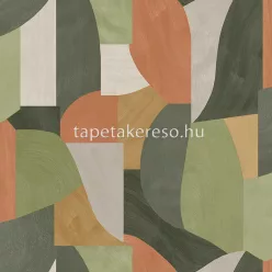   Holden Xanadu vlies anyagú zöld, beige, sárga színű geometriai modern tapéta