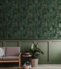 Holden Lost Garden vlies anyagú, zöld, arany színű, foltos, Modern tapéta