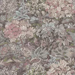   Holden Lost Garden vlies anyagú, szürke, mályva, fehér, türkiz színű, leveles, Modern tapéta