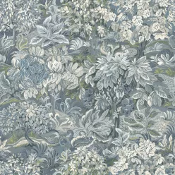   Holden Lost Garden vlies anyagú, kék, fehér, zöld színű, leveles, Modern tapéta