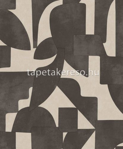 Holden Arboretum vlies anyagú fekete, beige színű geometriai modern tapéta
