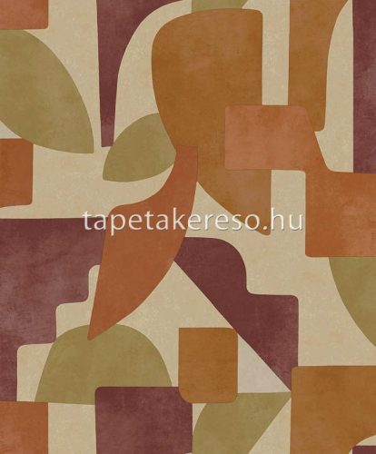 Holden Arboretum vlies anyagú beige, barna, bordó színű geometriai modern tapéta